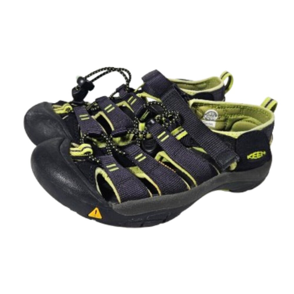 Keen H2 Newport Sandals Black Green Kids Size 2 Waterproof Shoes
